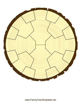 Radial Family Tree 4 Generation Stump Template