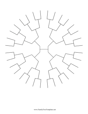 5 Generation Radial Family Tree Template