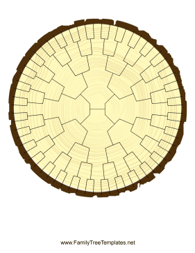 Radial Family Tree 6 Generation Stump Template