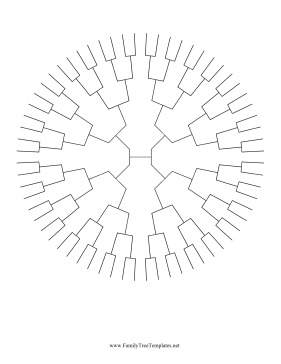 6 Generation Radial Family Tree Template