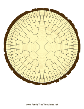 Radial Family Tree 7 Generation Stump Template