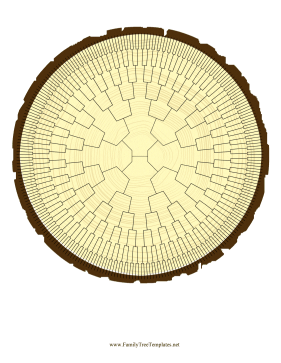 Radial Family Tree 8 Generation Stump Template