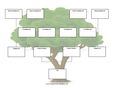 Step-Family Tree Three Generations Template
