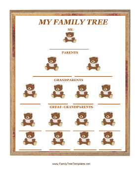 Teddy Bear Family Tree Template