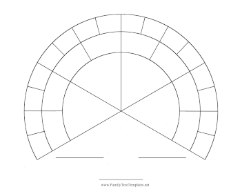 Three-Fourths Fan Five Generations Template