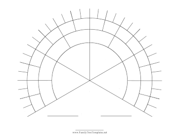 Three-Fourths Fan Six Generations Template