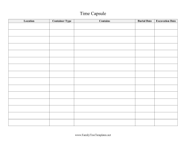 Time Capsules Template