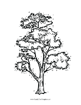 Tree Coloring Page Template