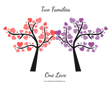 Two Families Wedding Family Tree Template