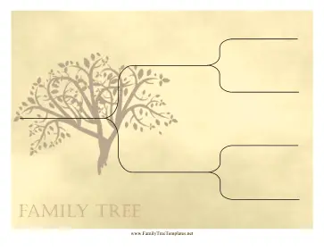 Vintage Ancestry Chart 3 Generations Template
