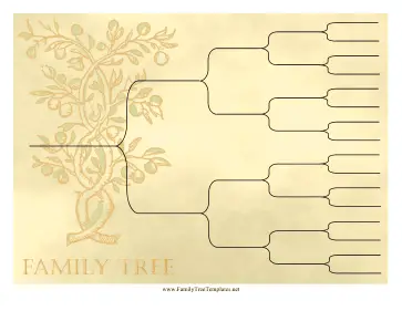 Vintage Ancestry Chart 5 Generations Template