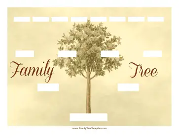 Vintage Family Tree 4 Generations Template