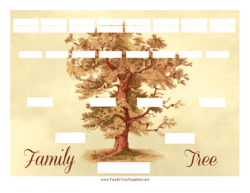 Vintage Family Tree 5 Generations Template