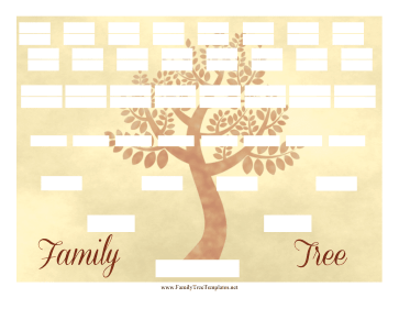 Vintage Family Tree 6 Generations Template