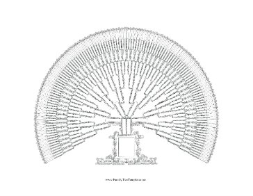 Vintage Fan Chart Ancestral Record Template