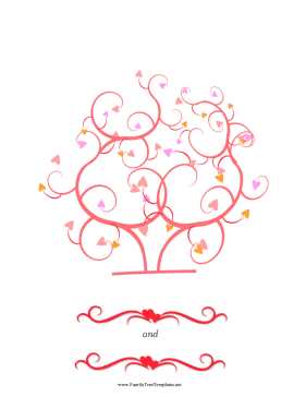 Wedding Heart Thumbprint Tree Template