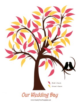 Wedding Leaves Tree Template