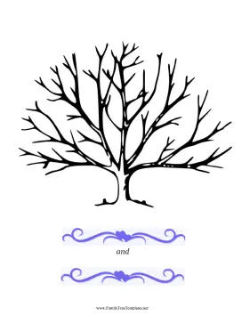 Wedding Thumbprint Tree Template