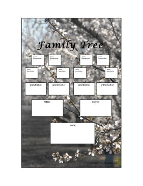 Family Tree with Photo Background Template