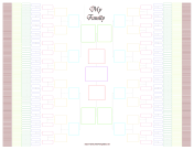 1-Page Colorful 10-Generation Family Tree