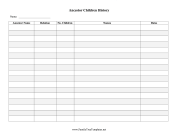 Ancestor Children History