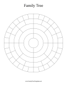 Circular 6 Generation Family Tree