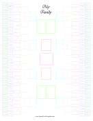 Colorful 8-Generation Family Tree