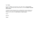 DNA Letter Friendly Inquiry