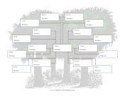 Donor Family Tree with 8 Half-Siblings family tree template