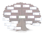 Donor Family Tree with 9 Half-Siblings family tree template