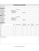 Family Group Sheet