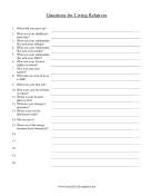 Genealogy Questions Living Relations