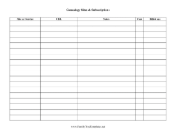 Genealogy Website And Subscription Tracker