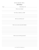 Interview Questions Birthdays