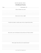 Interview Questions Childhood Home