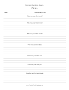 Interview Questions Firsts