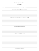 Interview Questions Health