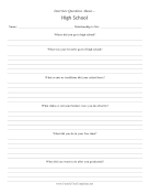 Interview Questions High School