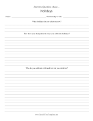 Interview Questions Holidays