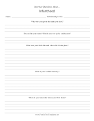 Interview Questions Infanthood