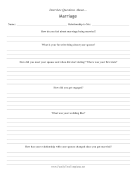 Interview Questions Marriage