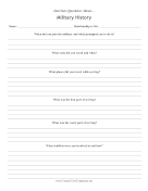 Interview Questions Military History