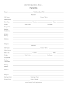 Interview Questions Parents
