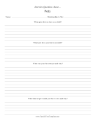 Interview Questions Pets