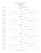 Interview Questions Siblings