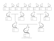 Kitten Family Tree Colorable family tree template