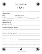 Memories With Aunt Worksheet