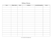 Military Service Bio