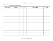 Name Origin And Meaning Sheet