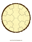 Radial Family Tree 4 Generation Stump